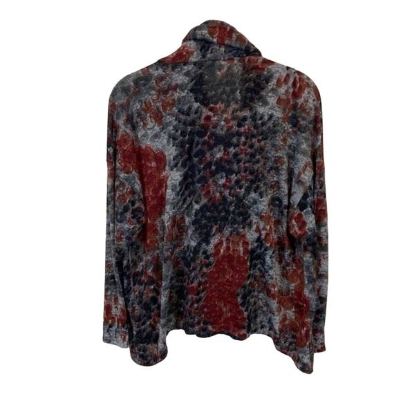 John Paul Richard Shirt Slouchy Top Womens Multicolor Cowl Neck Oversized Size M - Picture 2 of 11